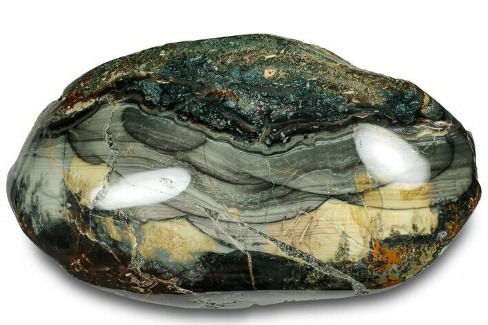Polished Section of Blue Mountain Jasper - Oregon #316132
